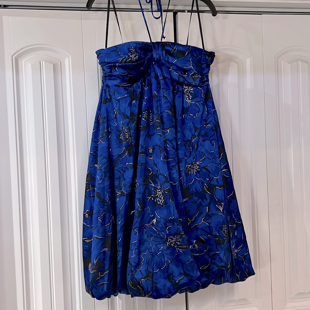 Royal Blue Bubble Hem Dress